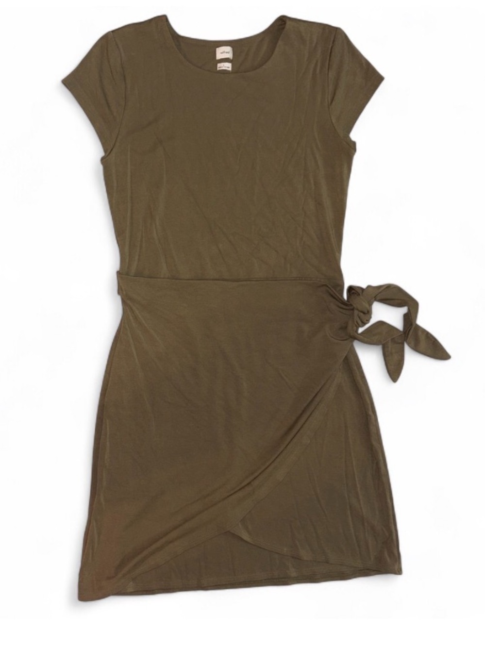 Wilfred Olive Tie-Waist Mini Dress